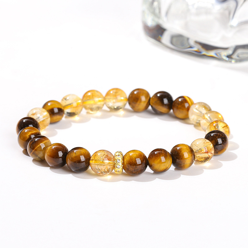 Posadina 5A Natural Golden Citrine Beaded Bracelet for Men & Women-Yellow Crystal Healing Stone Jewelry, Adjustable Spiritual Energy Wealth Chakra Balancing Gift - Image 3