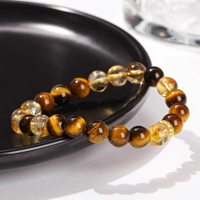 Posadina 5A Natural Golden Citrine Beaded Bracelet for Men & Women-Yellow Crystal Healing Stone Jewelry, Adjustable Spiritual Energy Wealth Chakra Balancing Gift - Image 5