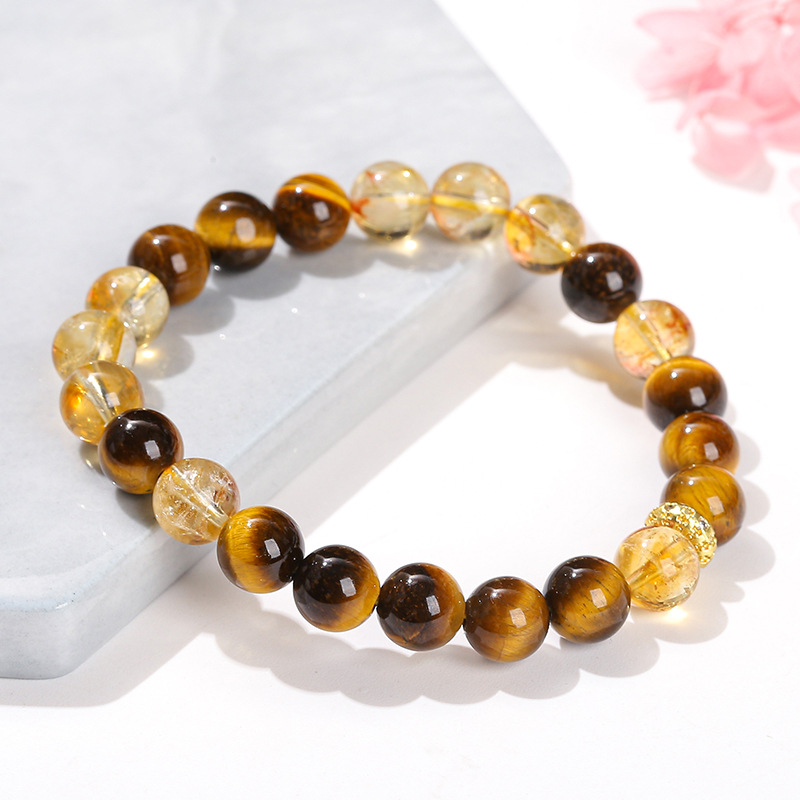 Posadina 5A Natural Golden Citrine Beaded Bracelet for Men & Women-Yellow Crystal Healing Stone Jewelry, Adjustable Spiritual Energy Wealth Chakra Balancing Gift - Image 2