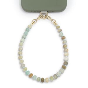 Posadina Natural Stone Phone Charm, Beaded Healing Phone Wrist Strap, Handmade Cellphone Chain Lanyard with Tether Tab